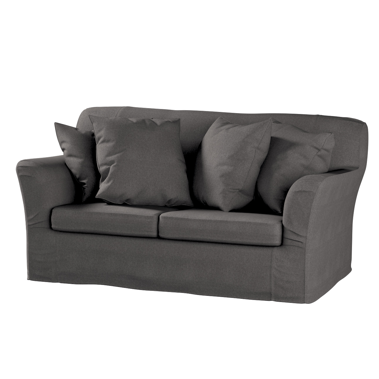 Bezug für Tomelilla 2-Sitzer Sofa nicht ausklappbar, dunkelgrau, Sofahusse, günstig online kaufen