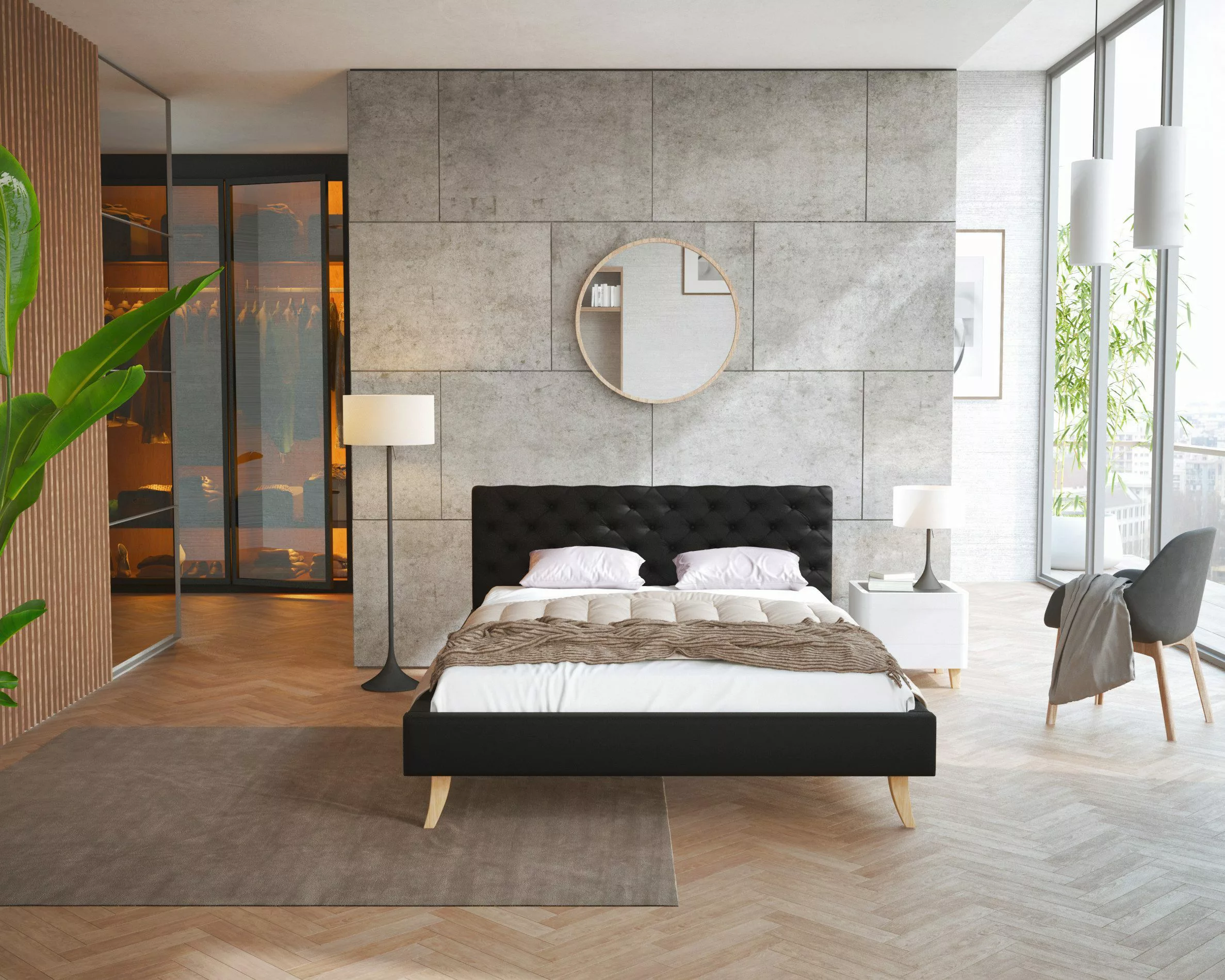 FDM Polsterbett Kalifornia Bettrahmen 120x200, 140x200, günstig online kaufen