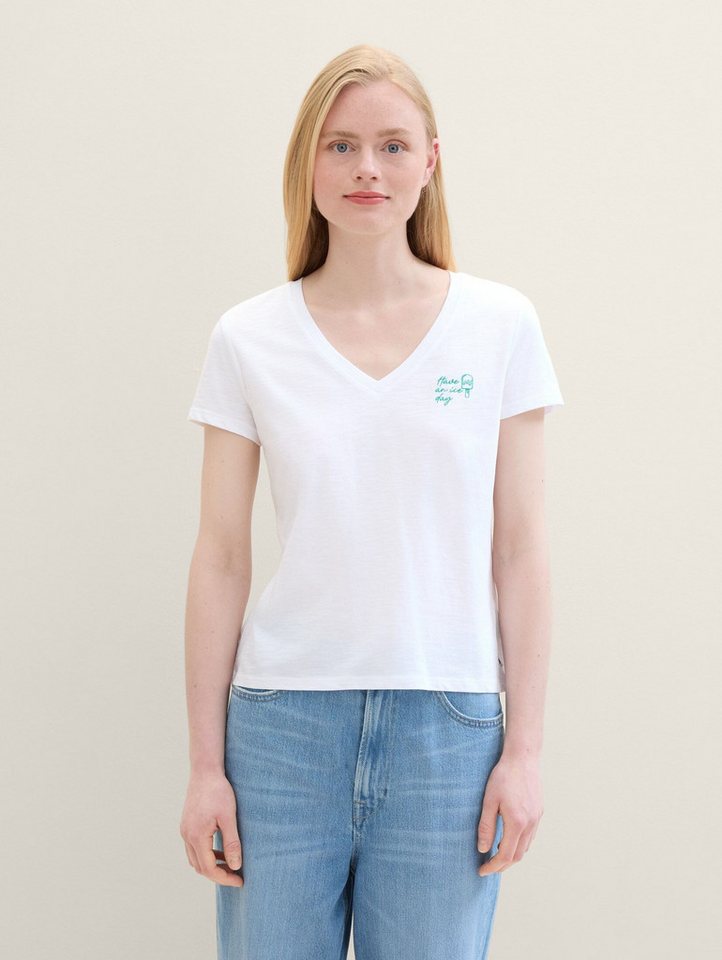 TOM TAILOR Denim T-Shirt T-Shirt aus Bio-Baumwolle günstig online kaufen