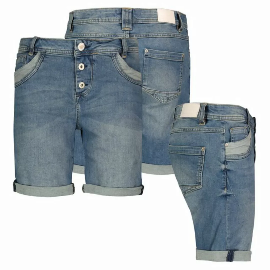 SUBLEVEL Bermudas Damen Jeans Shorts Bermuda Kurze Hose Short Denim Stretch günstig online kaufen