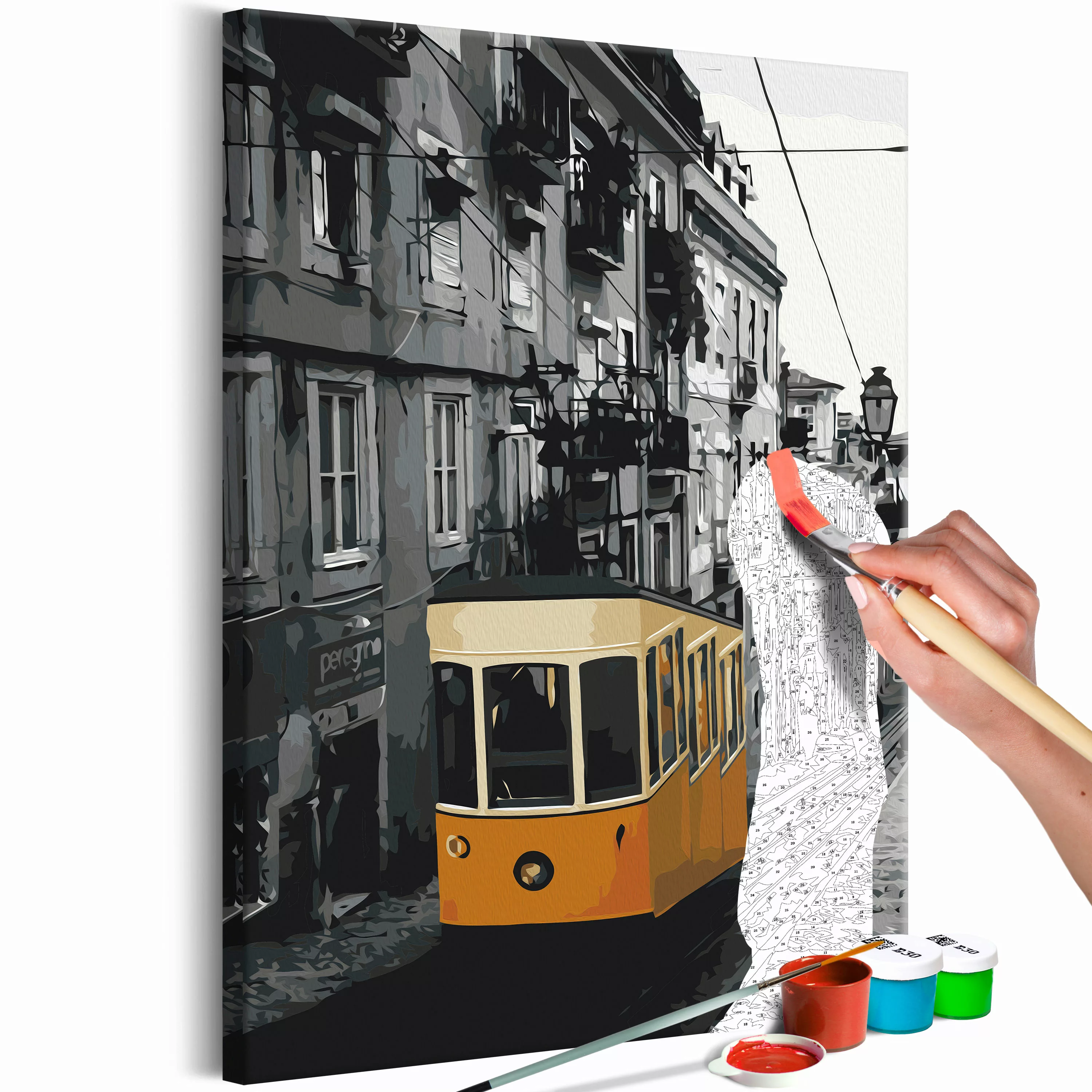 Malen Nach Zahlen - Straßenbahn Lissabon günstig online kaufen