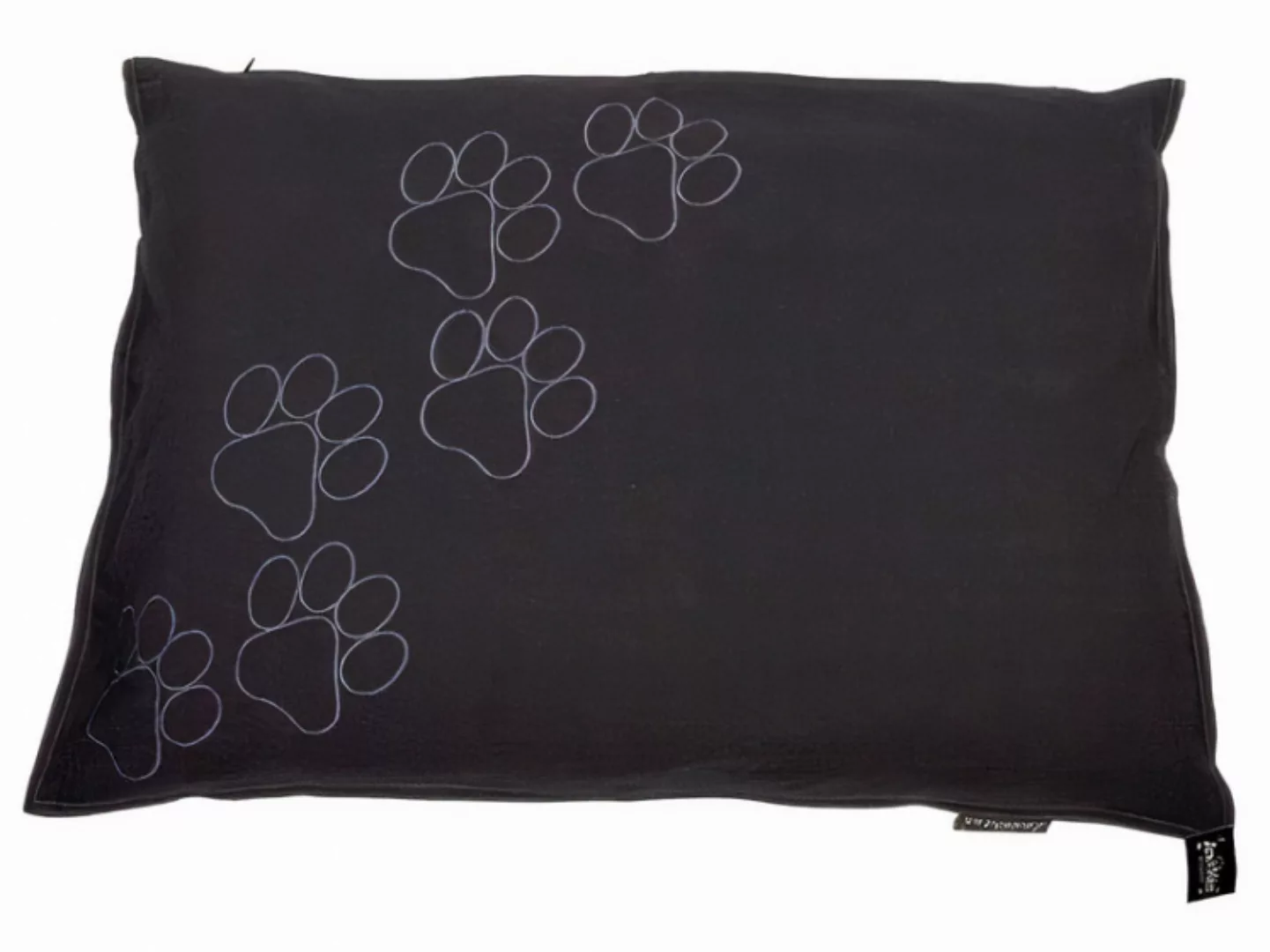 Kissenbezug Hund Happy Feet 70 X 100 Cm Baumwolle Schwarz günstig online kaufen