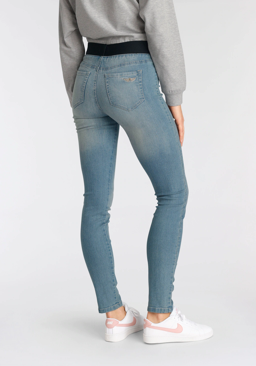 Arizona Skinny-fit-Jeans Mid Waist Comfort-Stretch günstig online kaufen