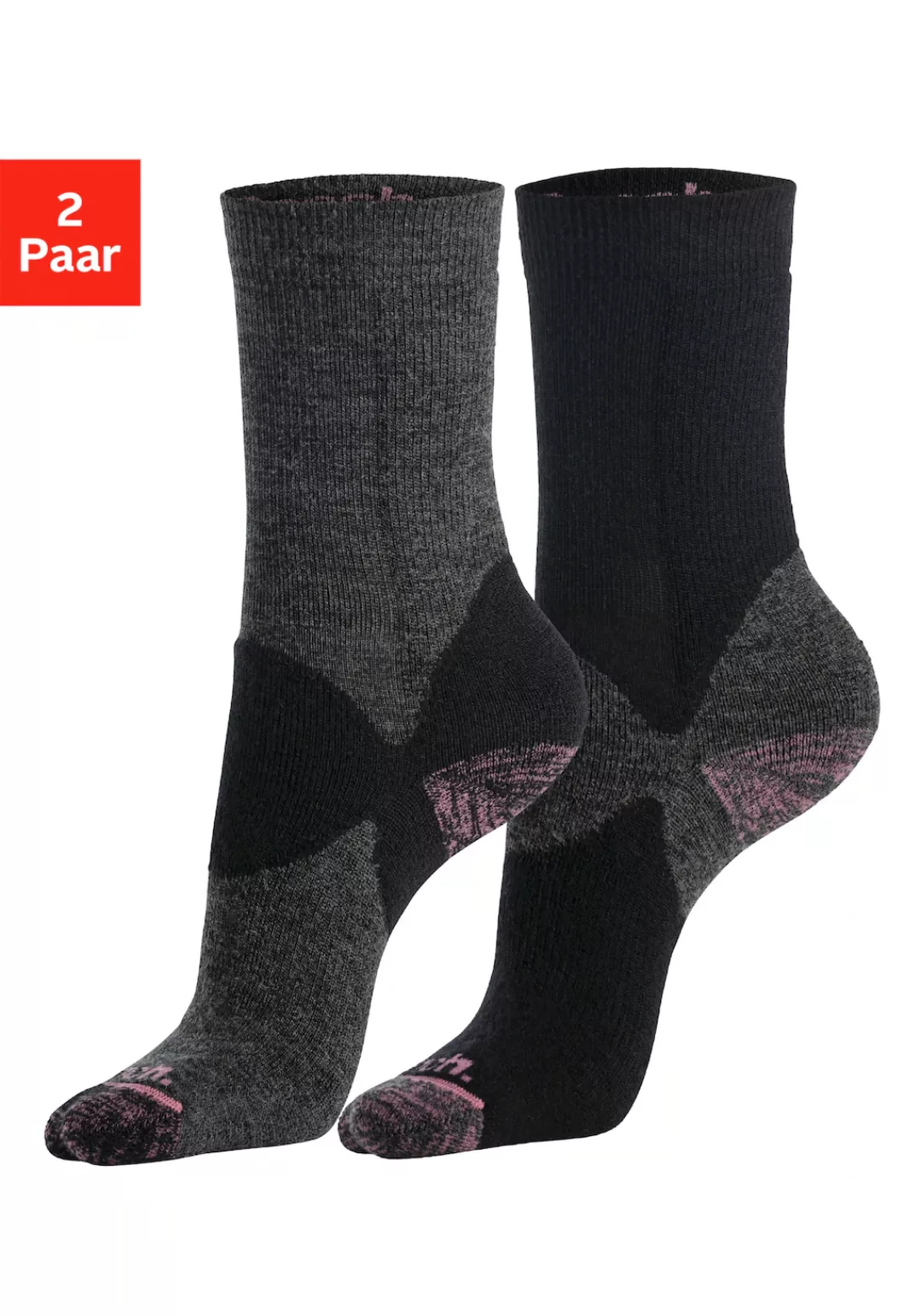 Bench. Wandersocken, (Packung, 2 Paar), Wollsocken aus flauschigem Material günstig online kaufen