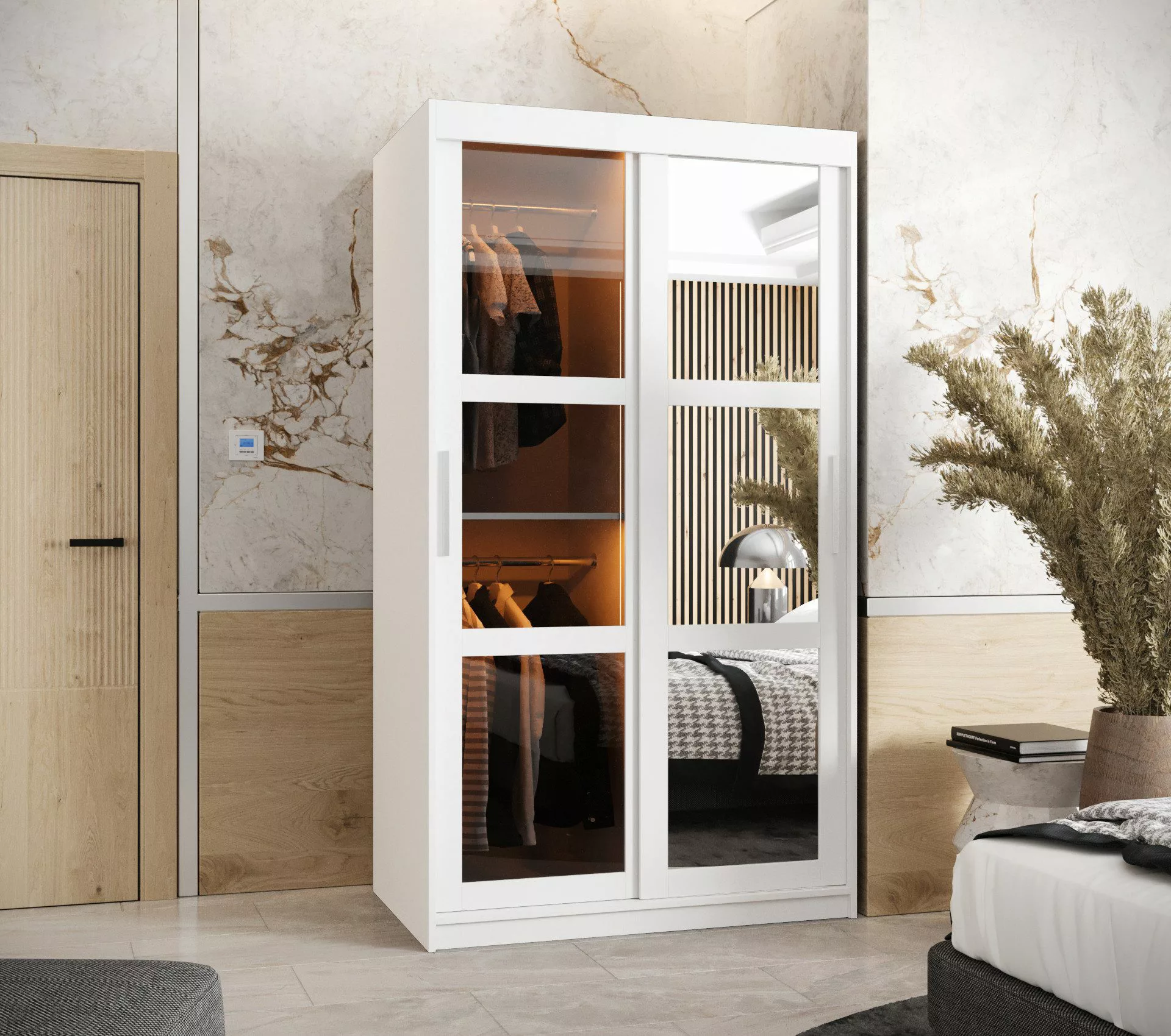 ABIKS MÖBEL Schwebetürenschrank DOME 2 Schlafzimmerschrank günstig online kaufen