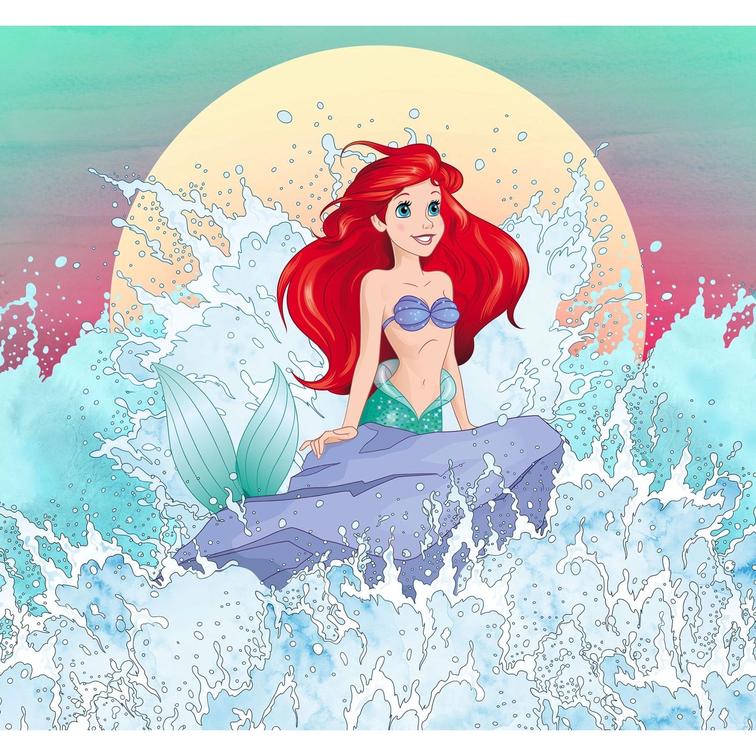 Disney Fototapete Arielle - Die Meerjungfrau Multicolor 300 x 280 cm 610776 günstig online kaufen