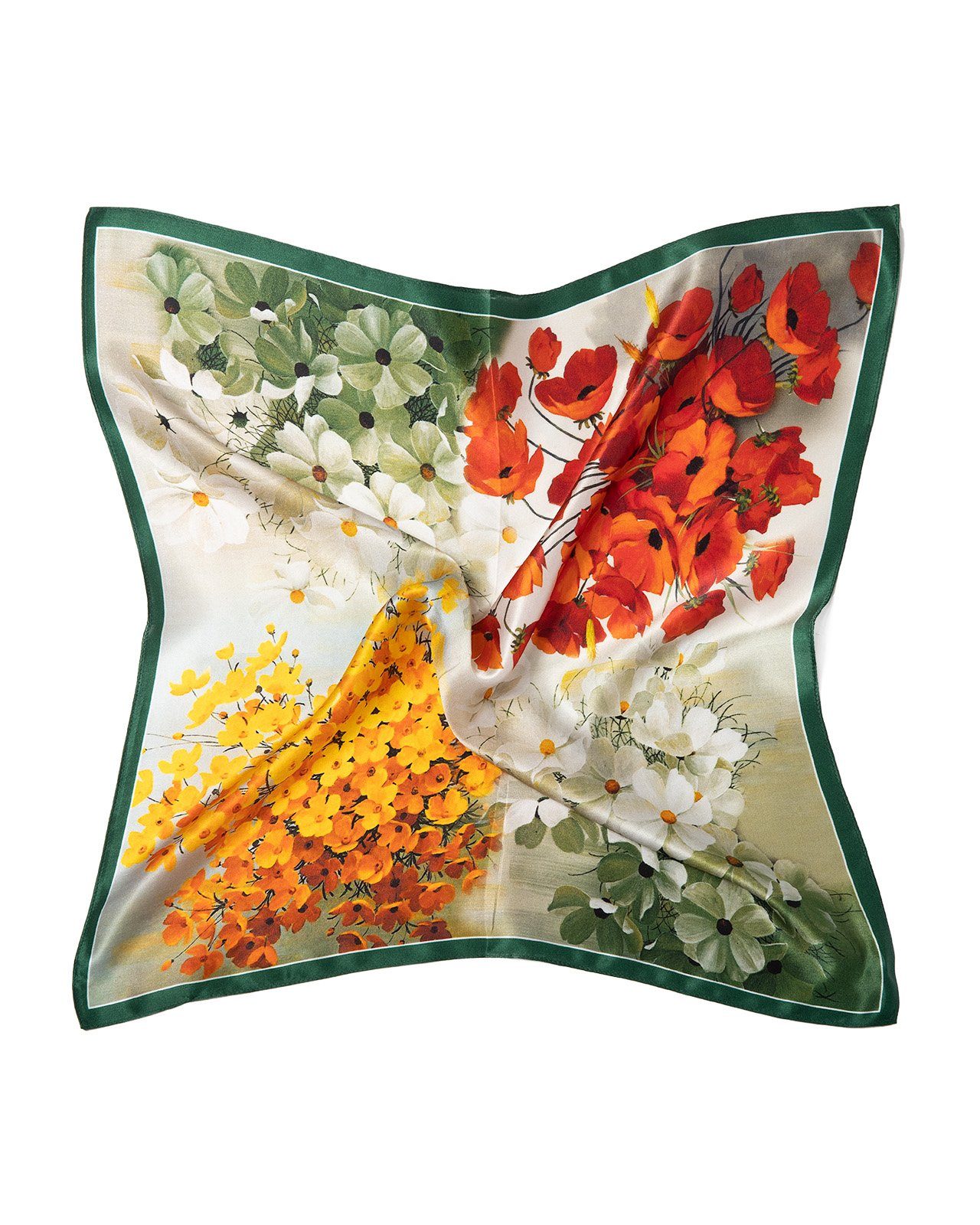 MayTree Seidentuch vier Jahreszeiten 53x53cm grün günstig online kaufen