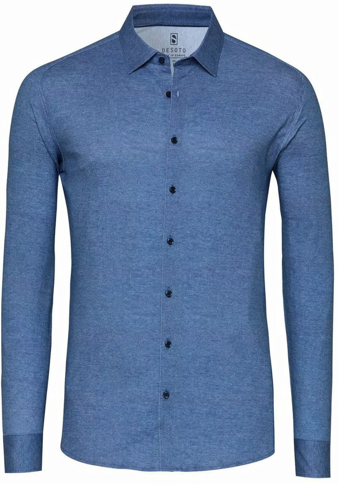 DESOTO Hemd Twill Optics Blau - Größe S günstig online kaufen