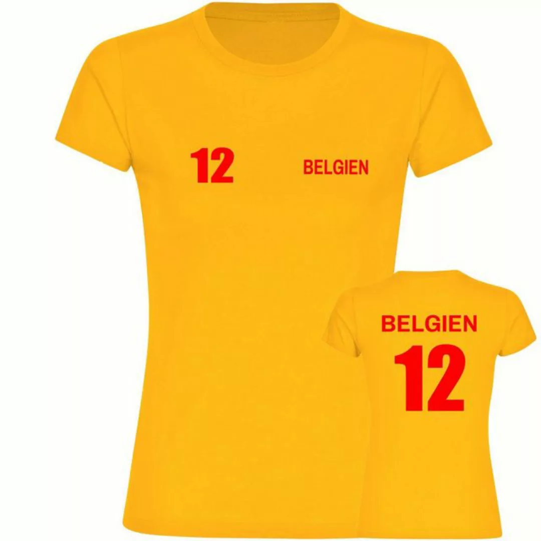 multifanshop T-Shirt Damen Belgien - Trikot Nummer 12 - Frauen günstig online kaufen