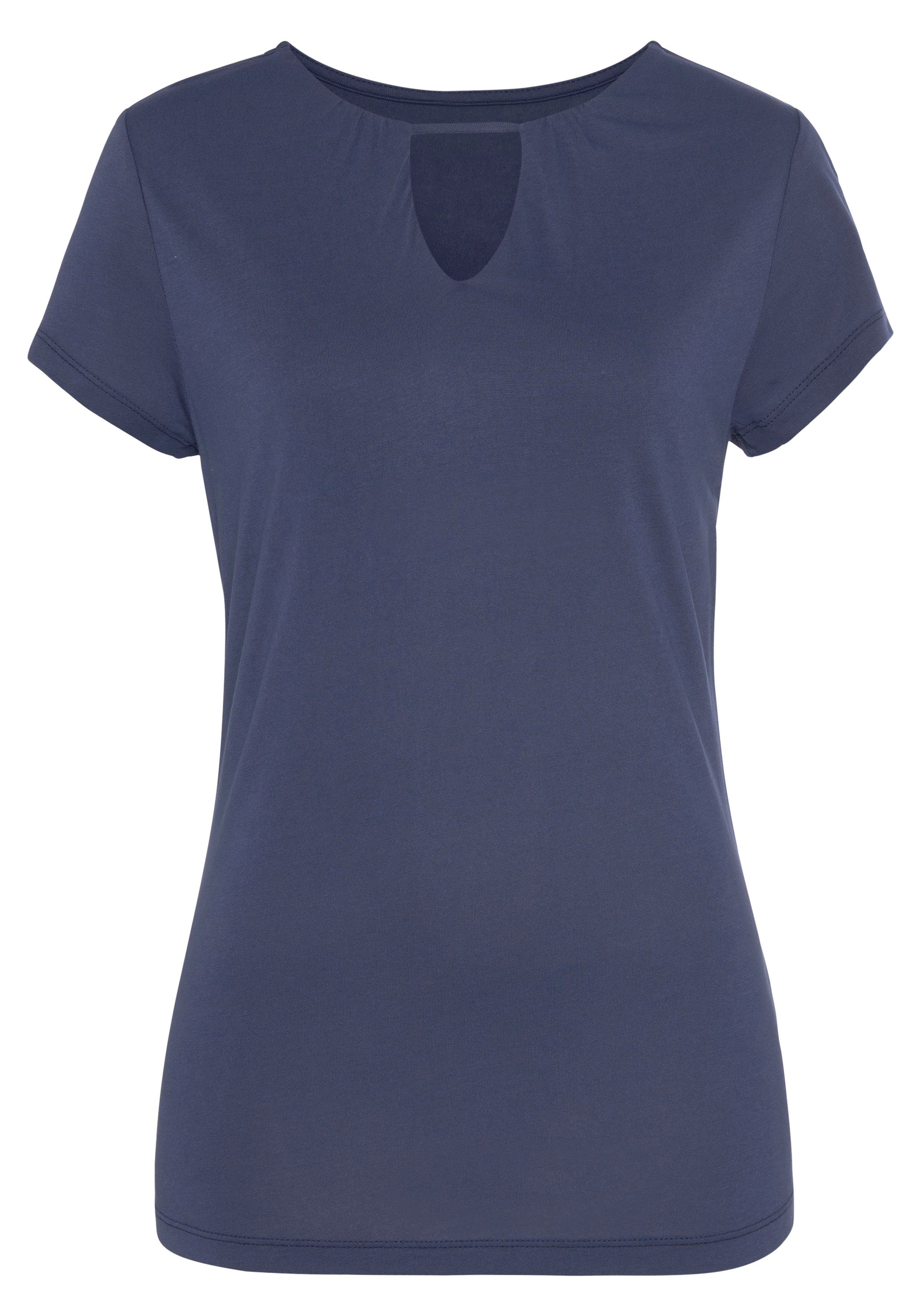 Vivance Kurzarmshirt mit Cut-out, figurbetontes T-Shirt günstig online kaufen
