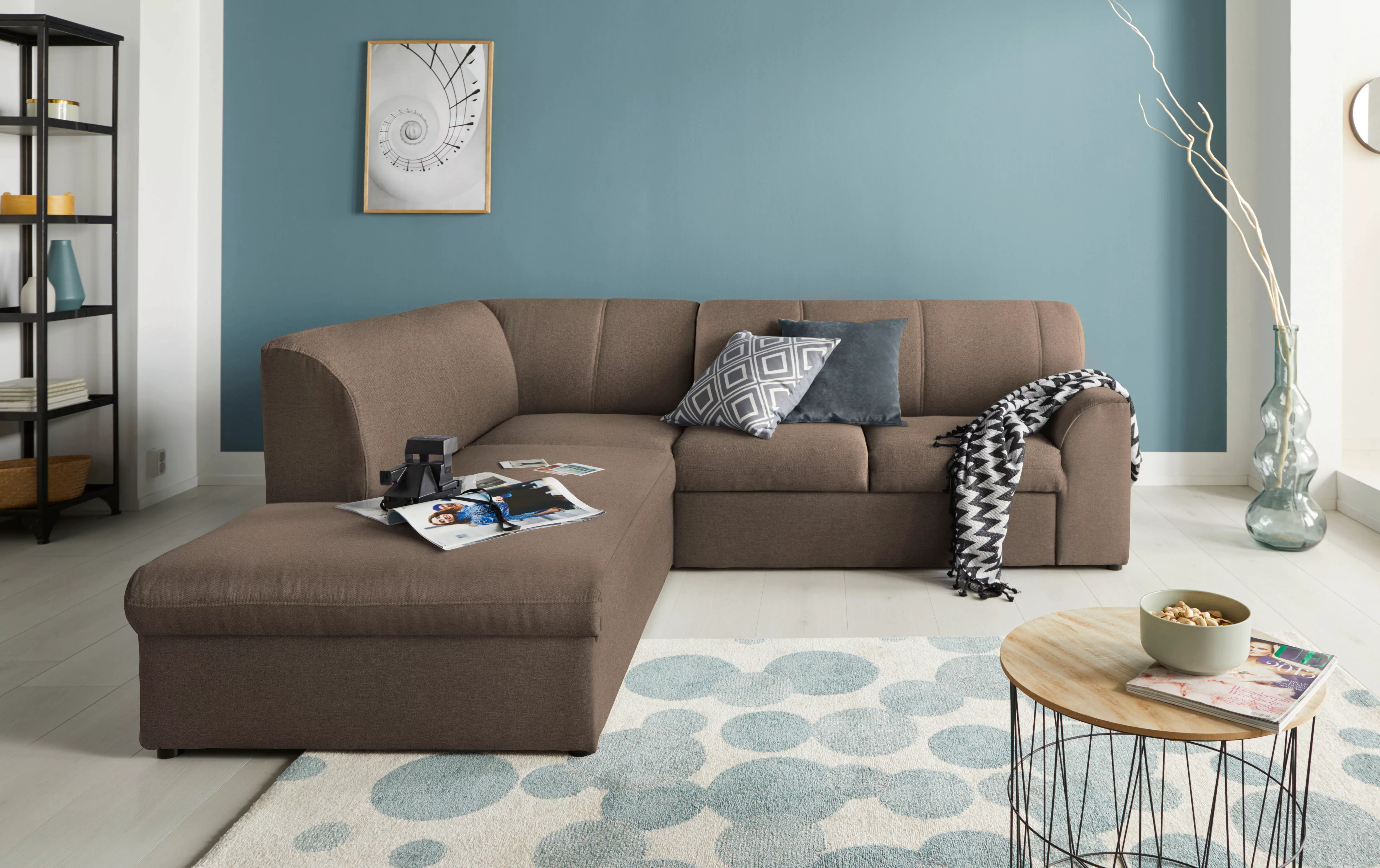 DOMO collection Ecksofa "Topper zeitlos elegant, kompakte Stellmaße, OTTOs günstig online kaufen