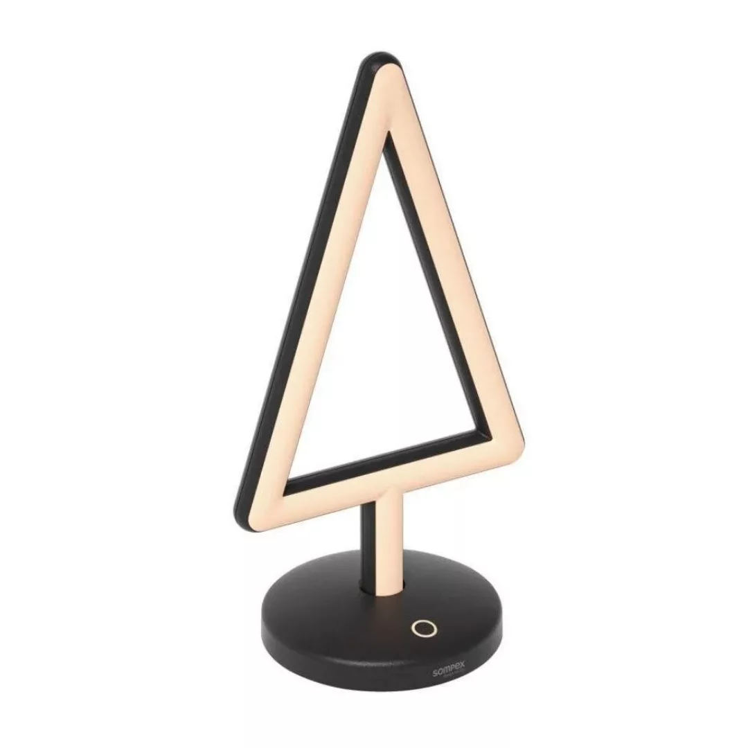 LED Akku Tischleuchte Triangle in Schwarz 2,6W 100lm günstig online kaufen