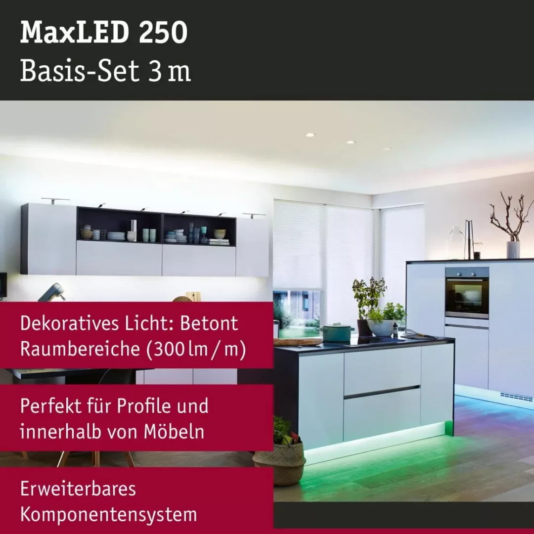 LED Strip Maxled Starterset in Silber 20W 810lm RGBW günstig online kaufen
