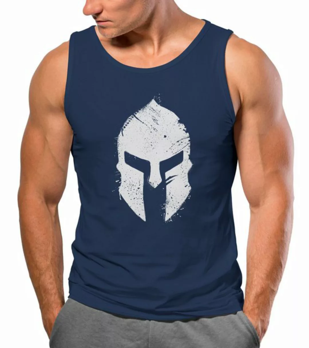 Neverless Tanktop Herren Tank-Top Print Sparta-Helm Aufdruck Gladiator Krie günstig online kaufen