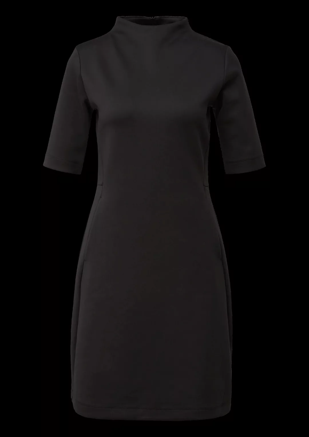 s.Oliver BLACK LABEL Midikleid - Midikleid einfarbig - Kleid mit Stehkragen günstig online kaufen