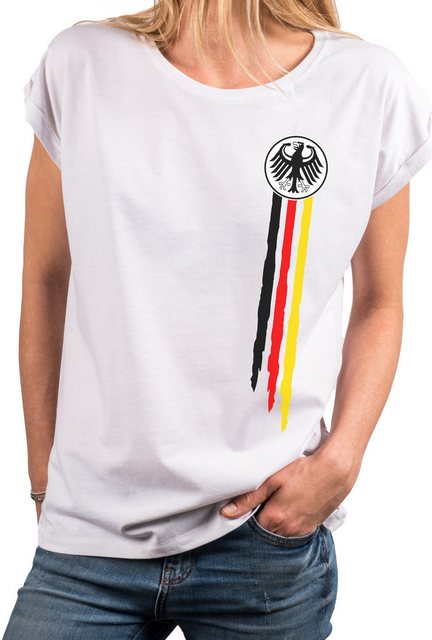 MAKAYA Print-Shirt Deutschland EM Trikot Damen Adler Flagge Fahne Fußball W günstig online kaufen