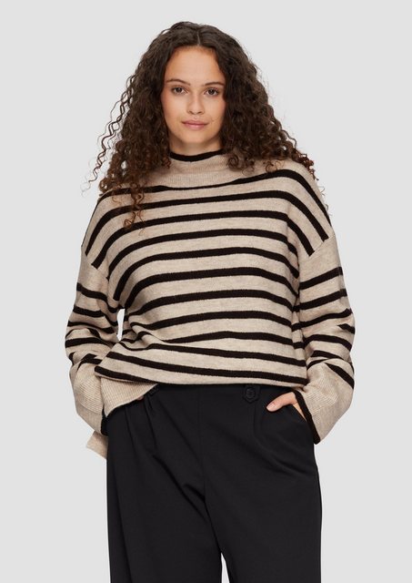 QS Strickpullover Weicher Oversized Strickpullover mit Streifen Streifen-De günstig online kaufen