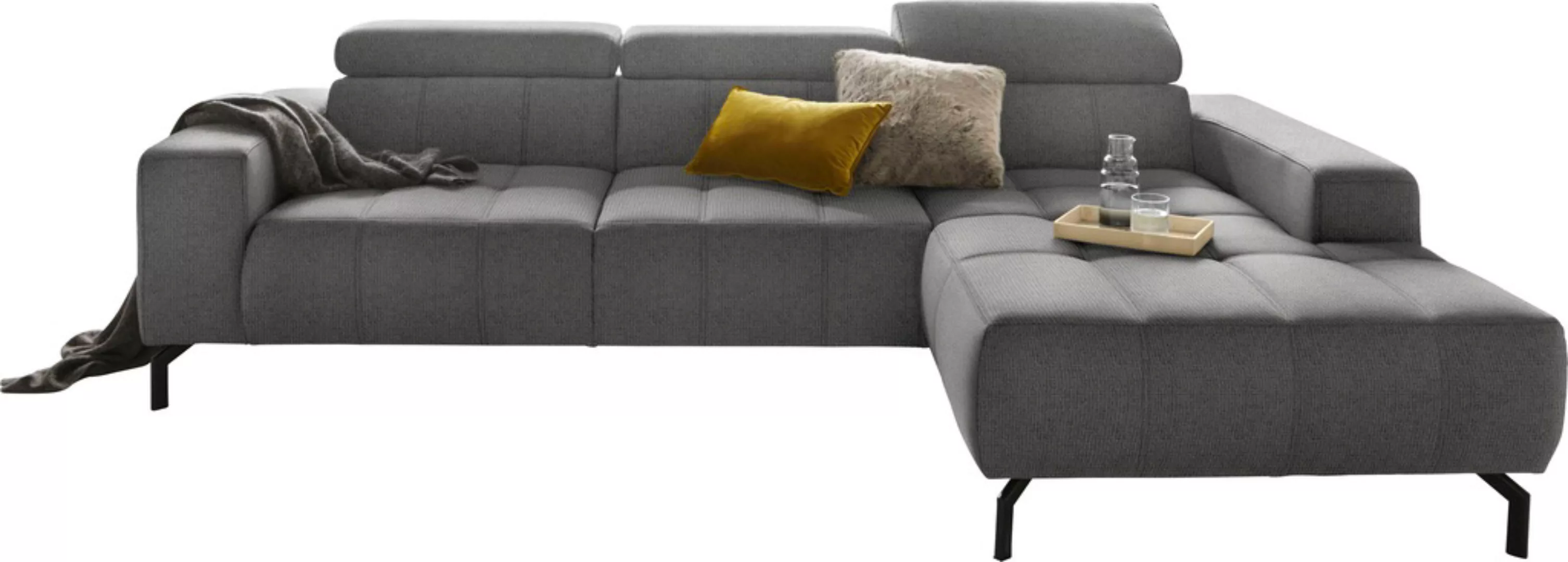 DOMO collection Ecksofa "Cunelli L-Form", wahlweise inklusive 6-fach verste günstig online kaufen