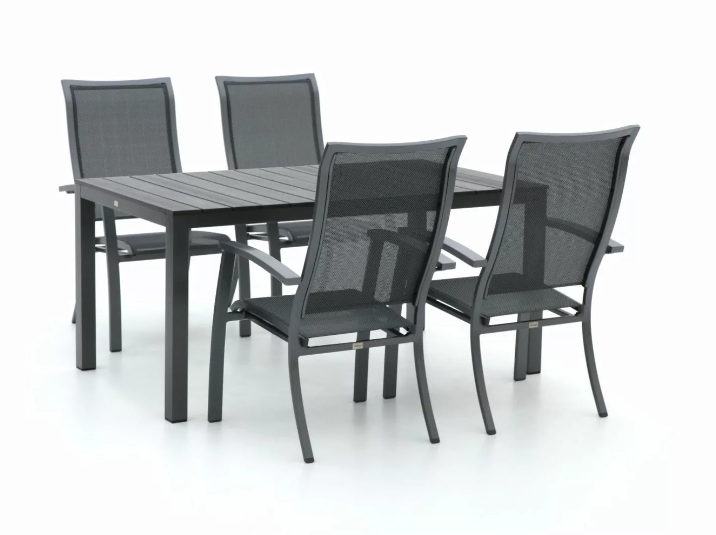 Bellagio Lugo/Fidenza 160 cm Gartenmöbel-Set 5-teilig stapelbar günstig online kaufen