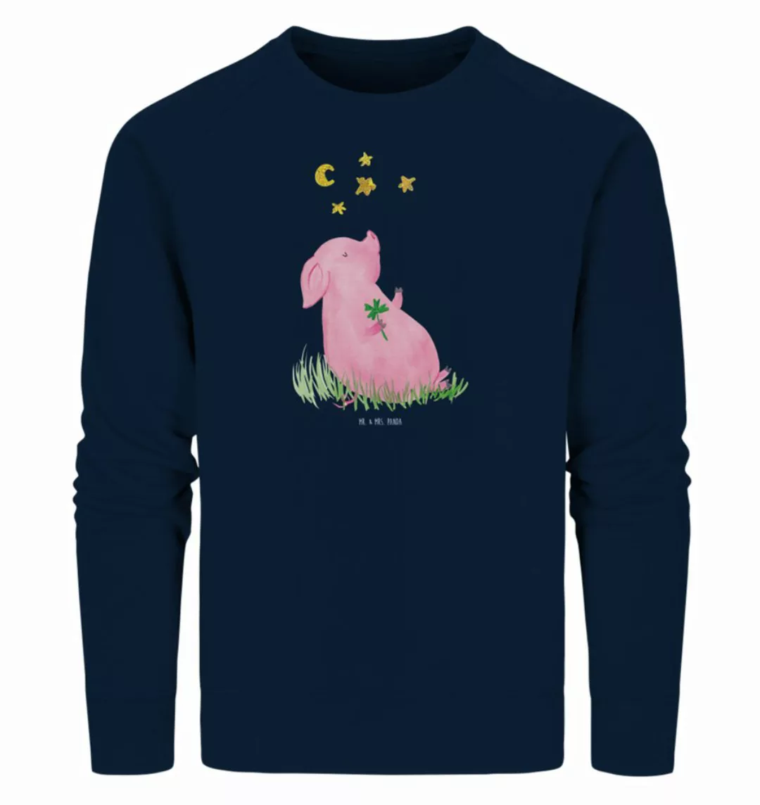 Mr. & Mrs. Panda Longpullover Größe L Schwein Glück - French Navy - Geschen günstig online kaufen