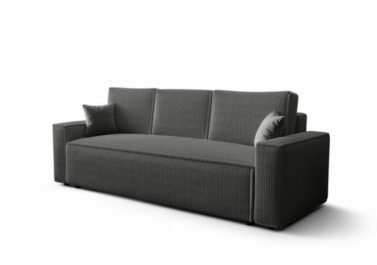Deine Möbel 24 Schlafsofa ABRO Sofa mit Schlaffunktion Bettkasten Cord-Sofa günstig online kaufen