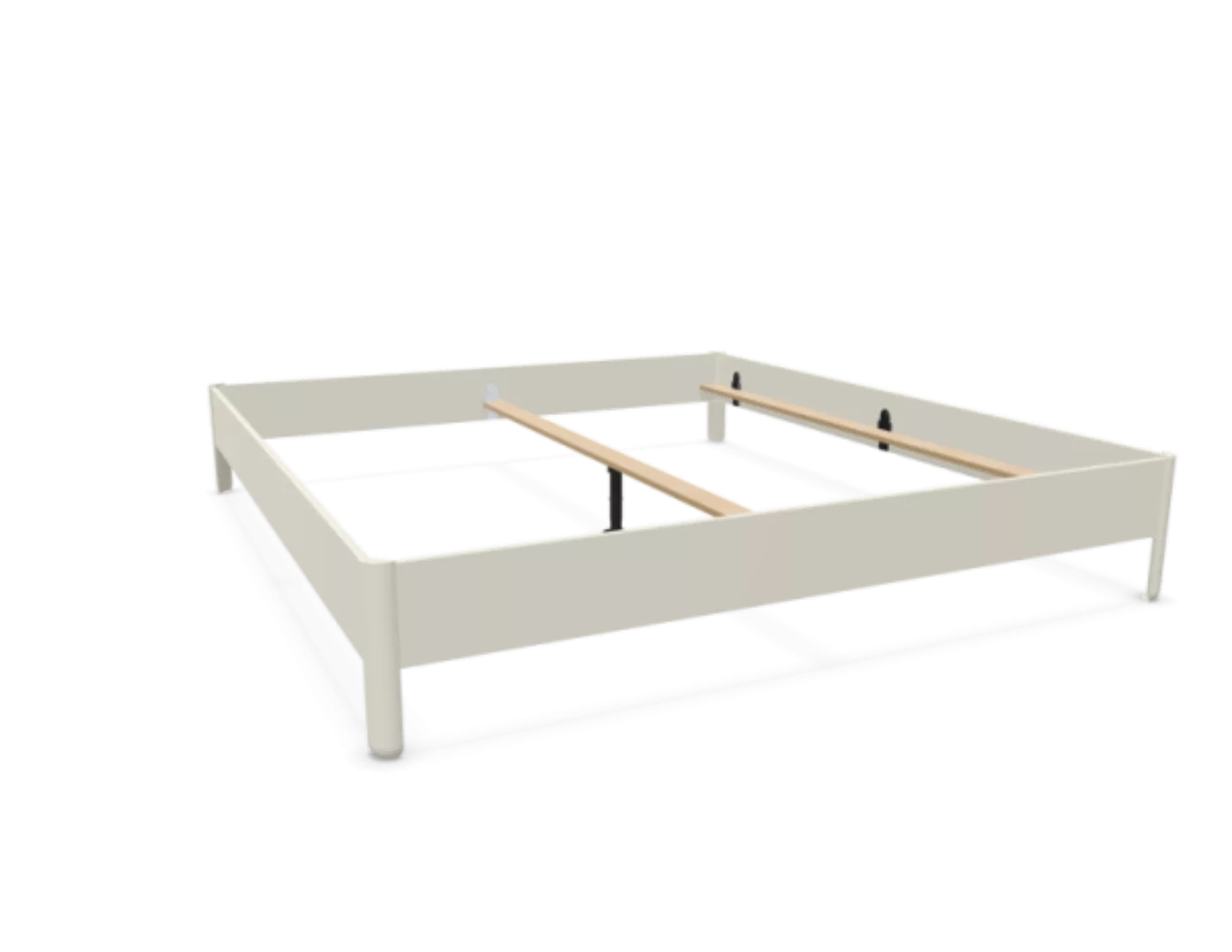 NAIT Doppelbett farbig lackiert Brillantgelb 200 x 220cm Ohne Kopfteil günstig online kaufen