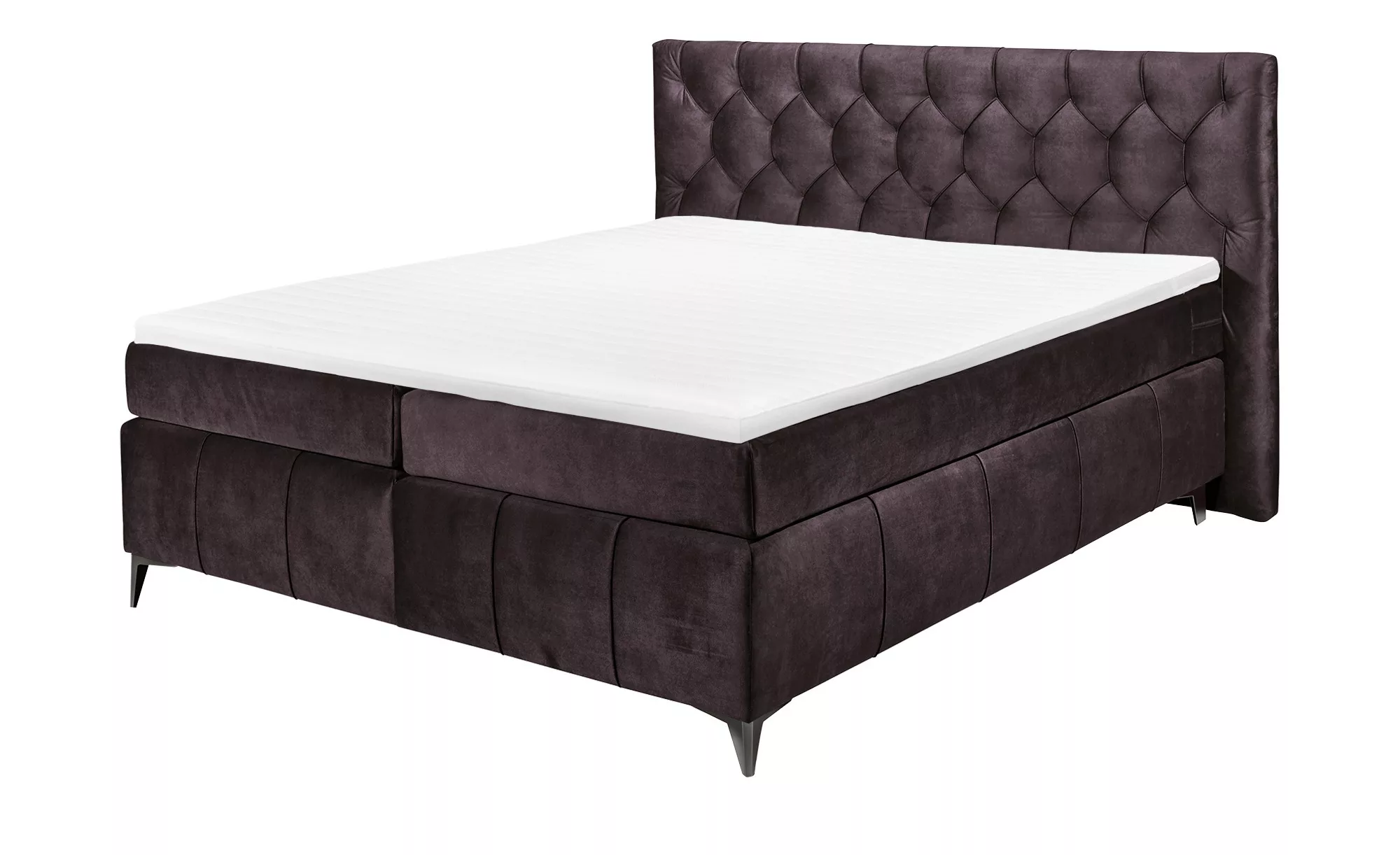 meinBett Boxspringbett  Pembroke ¦ lila/violett ¦ Maße (cm): B: 200 H: 121 günstig online kaufen