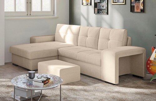 COTTA Ecksofa "Mattina L-Form", inkl. Hocker, wahlweise mit Bettfunktion un günstig online kaufen