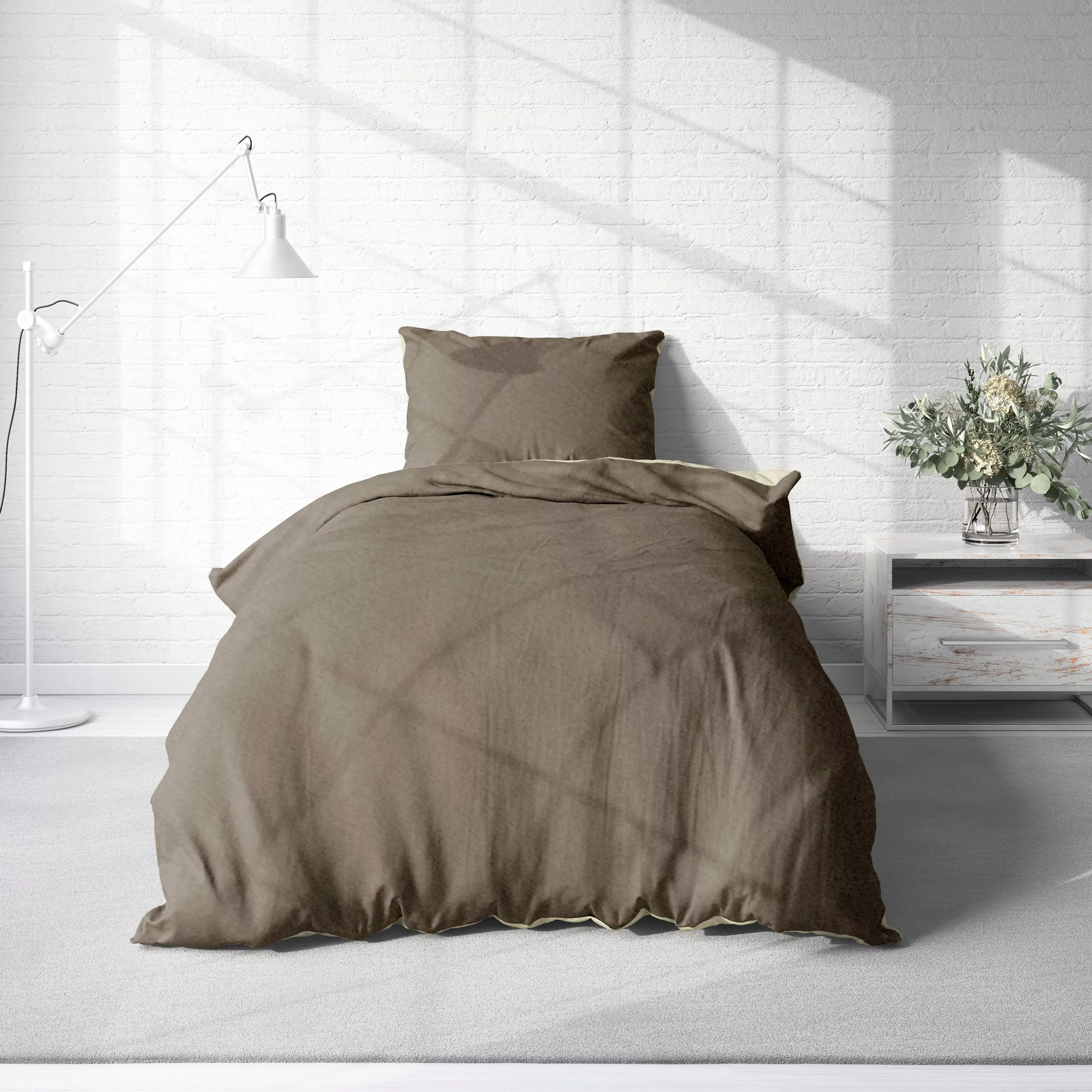 One Home Bettwäsche Doubleface Unifarben, Fleece, günstig online kaufen