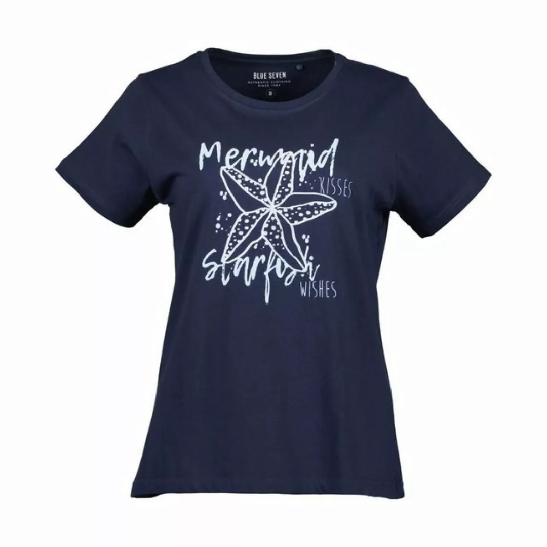 Blue Seven T-Shirt Damen Sommershirt mit Print und Rundhalsausschnitt günstig online kaufen