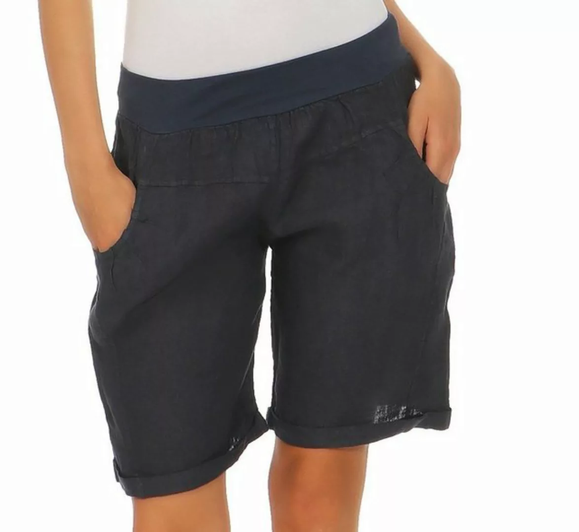 Mississhop Leinenhose Leinenshorts Bermuda 100 % Leinen kurze Hose 276 günstig online kaufen