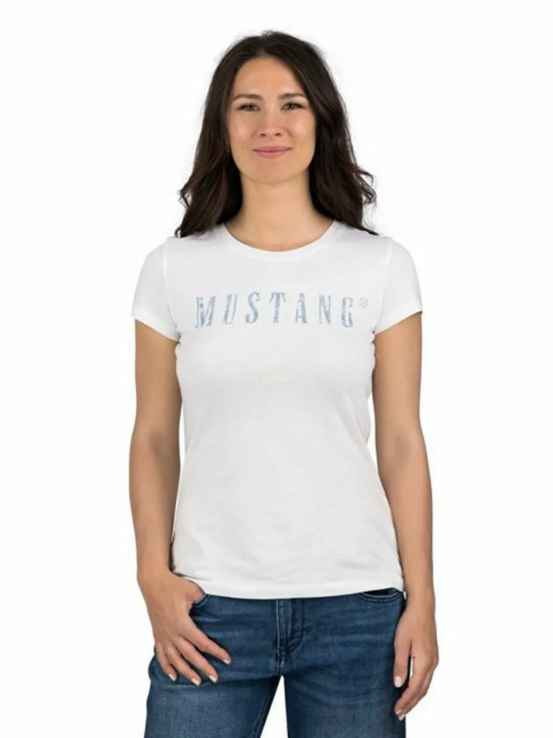 Mustang Damen T-Shirt Slim Fit S M L XL XXL günstig online kaufen