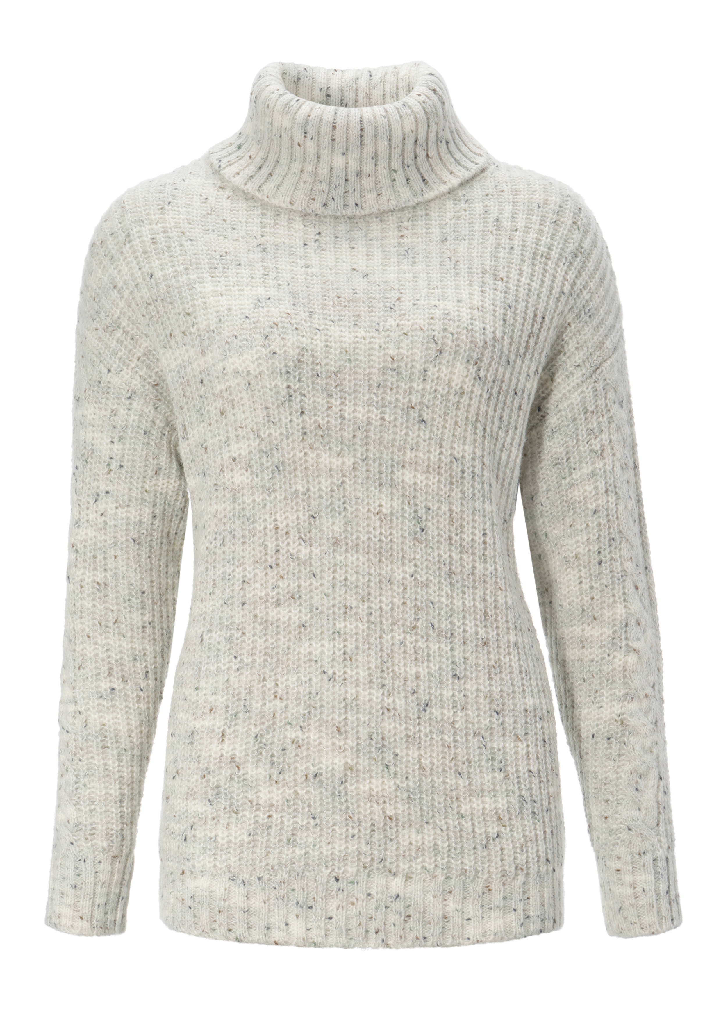 Aniston CASUAL Rollkragenpullover, aus trendigem Melange-Garn günstig online kaufen