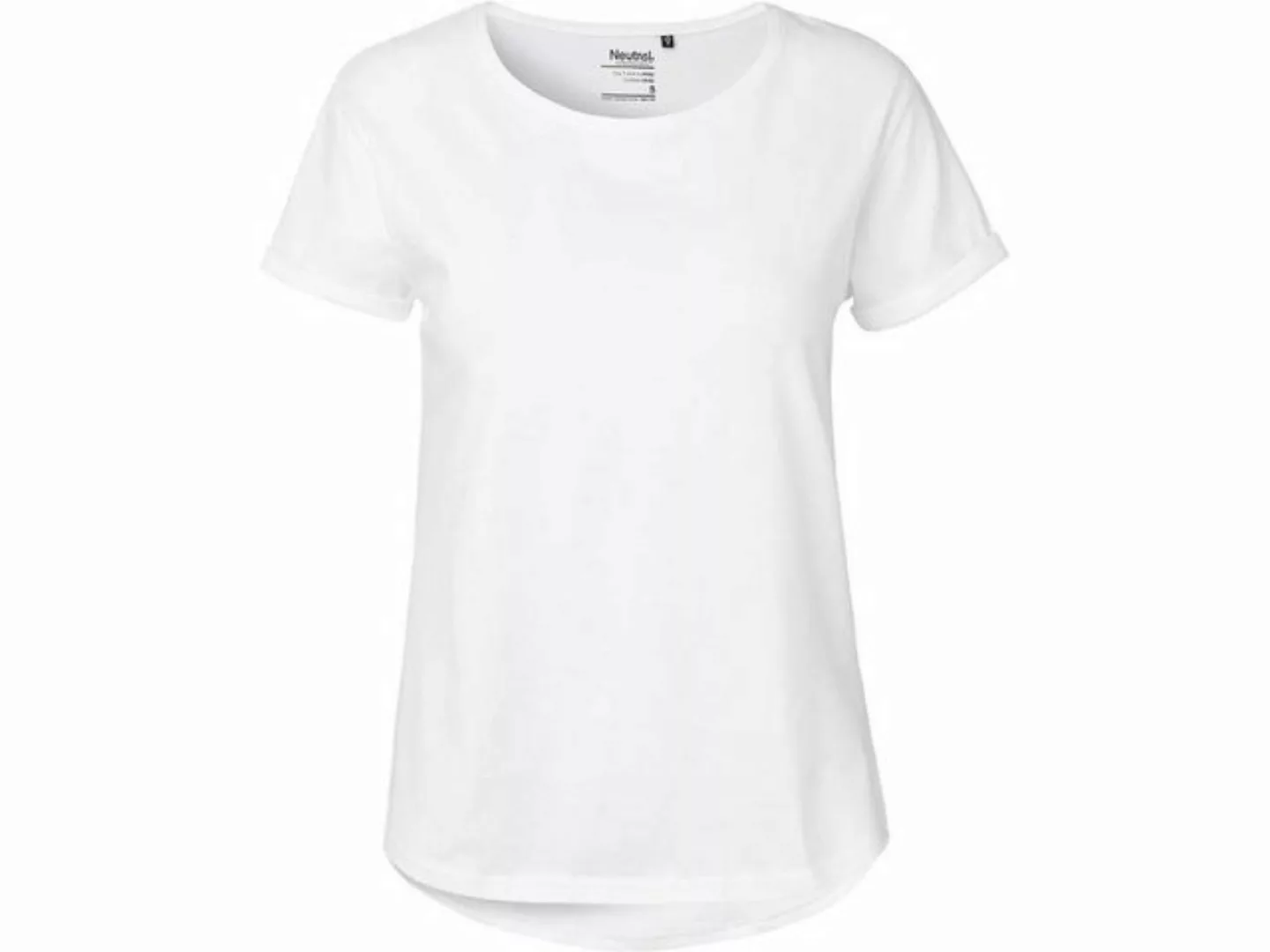 Neutral T-Shirt Neutral Bio-Damen-T-Shirt mit Roll-Up-Ärmeln günstig online kaufen