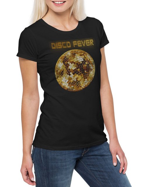 Urban Backwoods Print-Shirt Disco Light II Damen T-Shirt Music Musik Nerd T günstig online kaufen