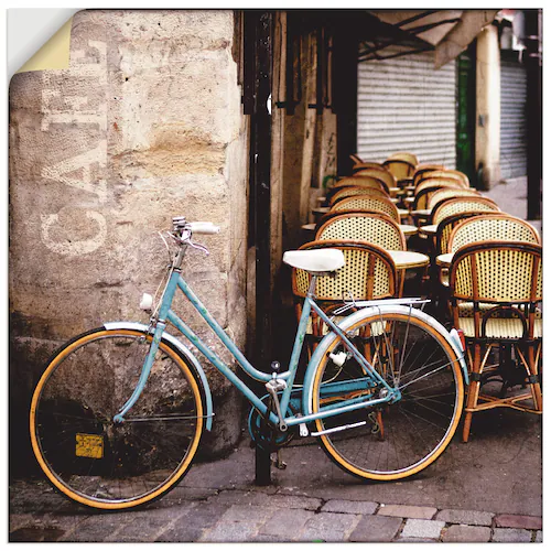 Artland Wandfolie »Fahrrad am Café«, Fahrräder, (1 St.), selbstklebend günstig online kaufen