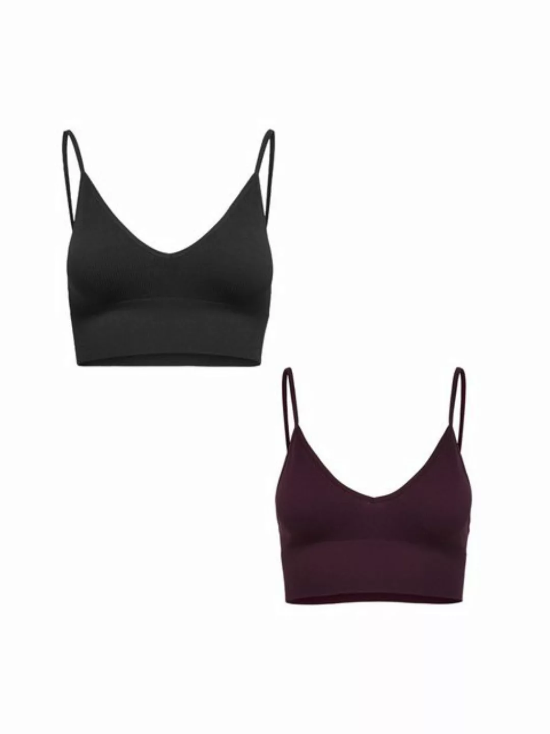 ONLY Shirttop Top Oberteil Spaghetti Bustier Bralette Nahtlos 2er Pack (2-t günstig online kaufen