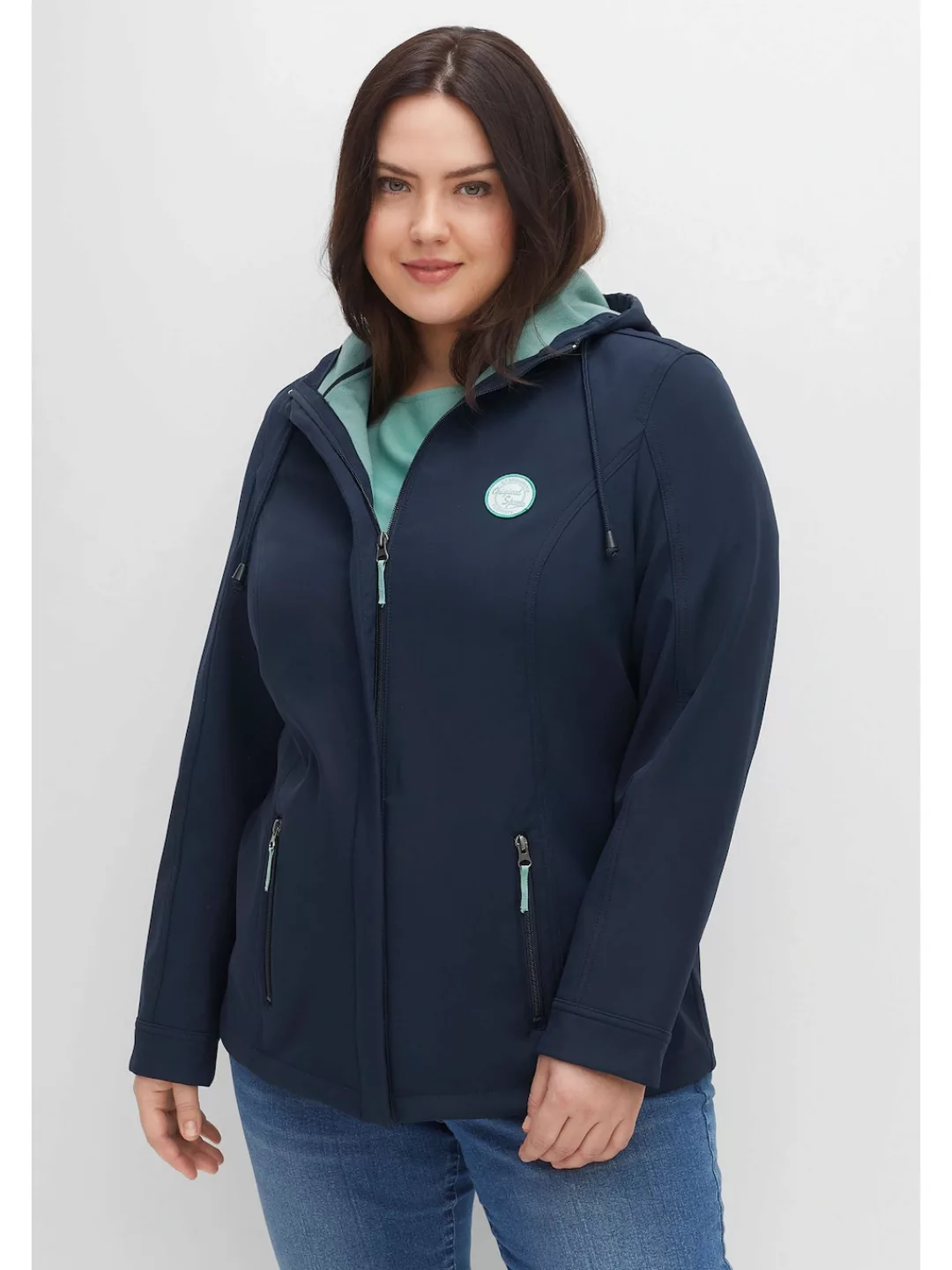 Sheego Softshelljacke "Große Größen", mit Kapuze, mit Fleece-Innenseite, wi günstig online kaufen