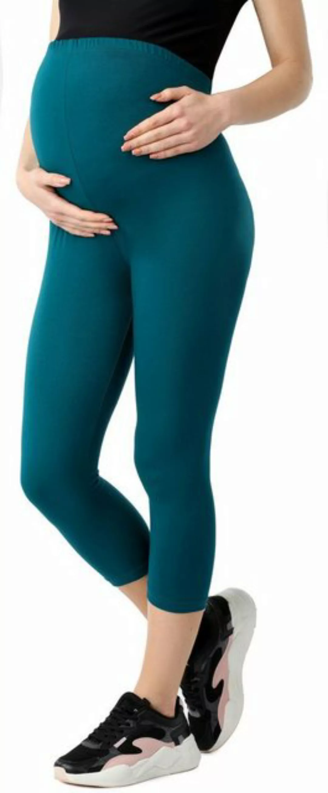 Be Mammy Umstandsleggings Damen 3/4 Umstandsleggings aus Bio-Baumwolle BE20 günstig online kaufen