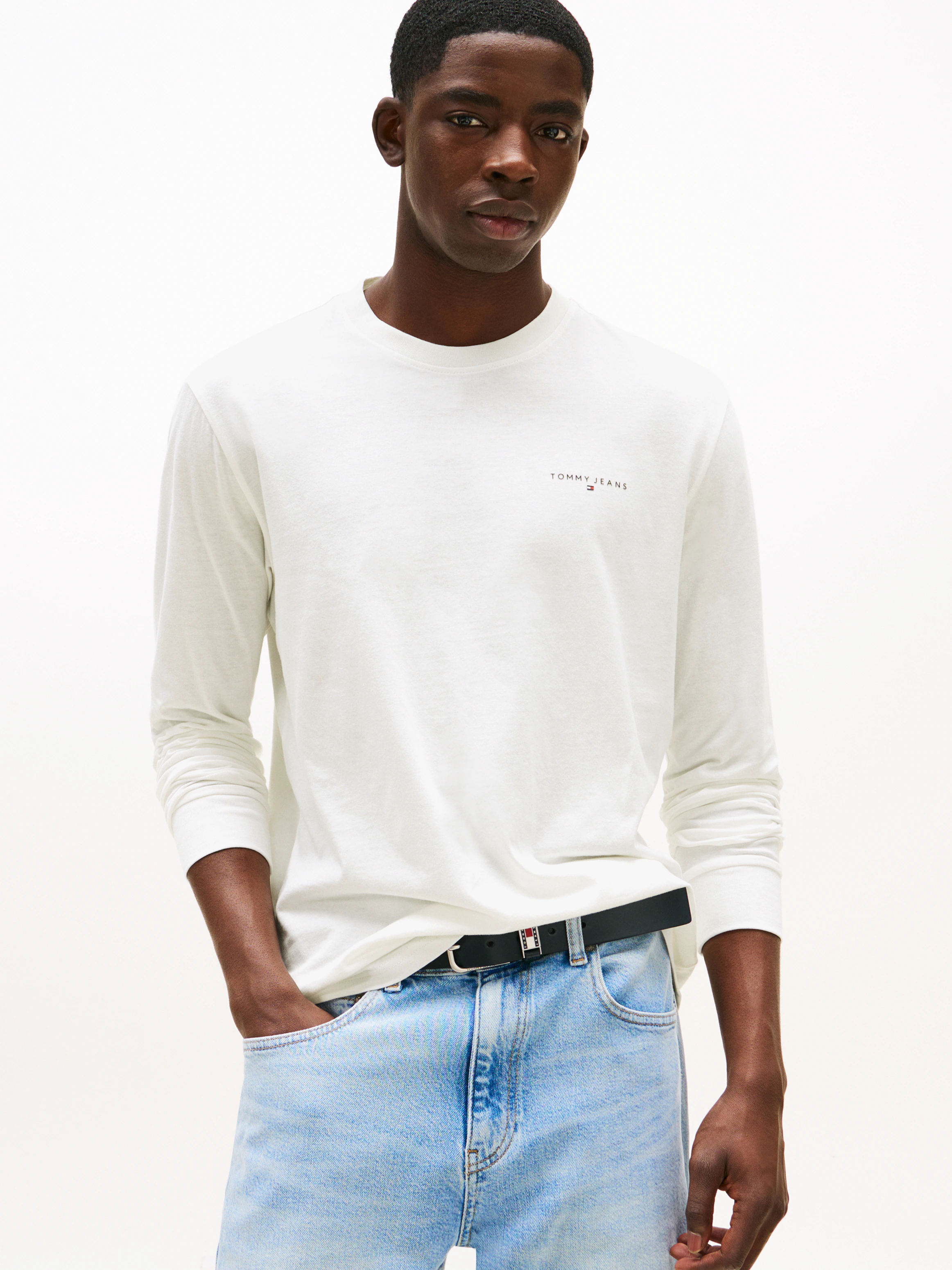 Tommy Jeans Langarmshirt "TJM SLIM CHEST LINEAR LS TEE EXT", Mit Rundhalsau günstig online kaufen