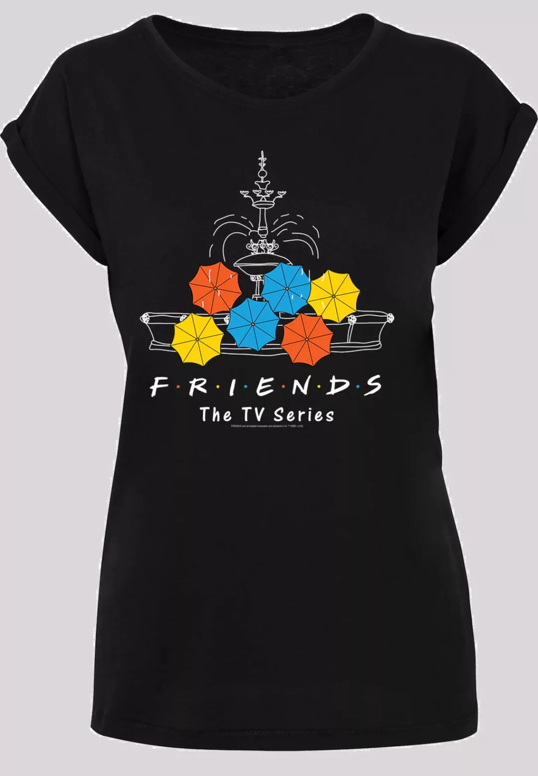 F4NT4STIC Kurzarmshirt "F4NT4STIC Damen Friends -BLK with Ladies Extended S günstig online kaufen