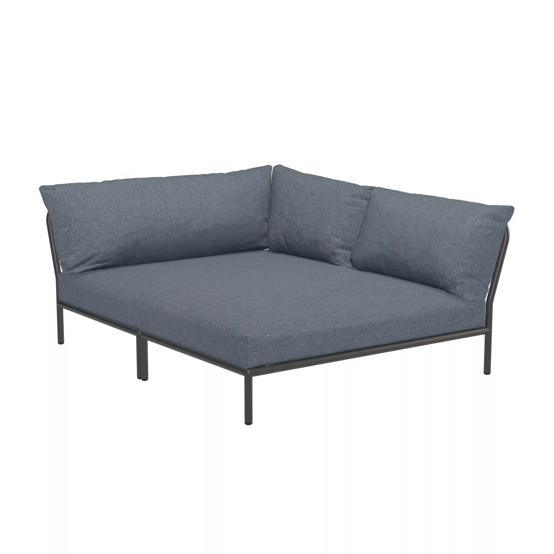 LEVEL2 Outdoor Eck-Sofa Lounge-Modul 5 Sky Dunkelgrau Rechts günstig online kaufen