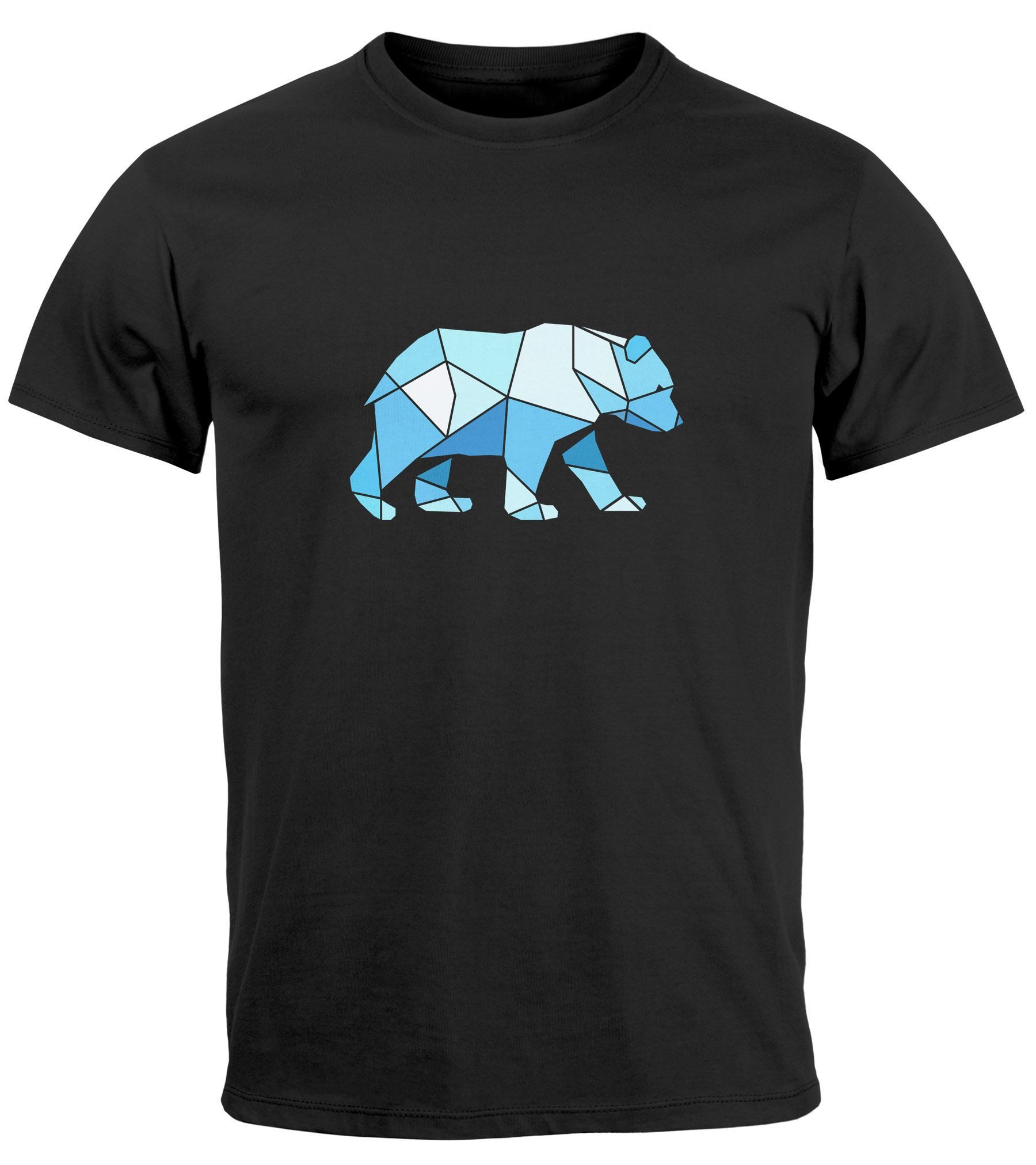 Neverless Print-Shirt Herren T-Shirt Polygon Grafik günstig online kaufen