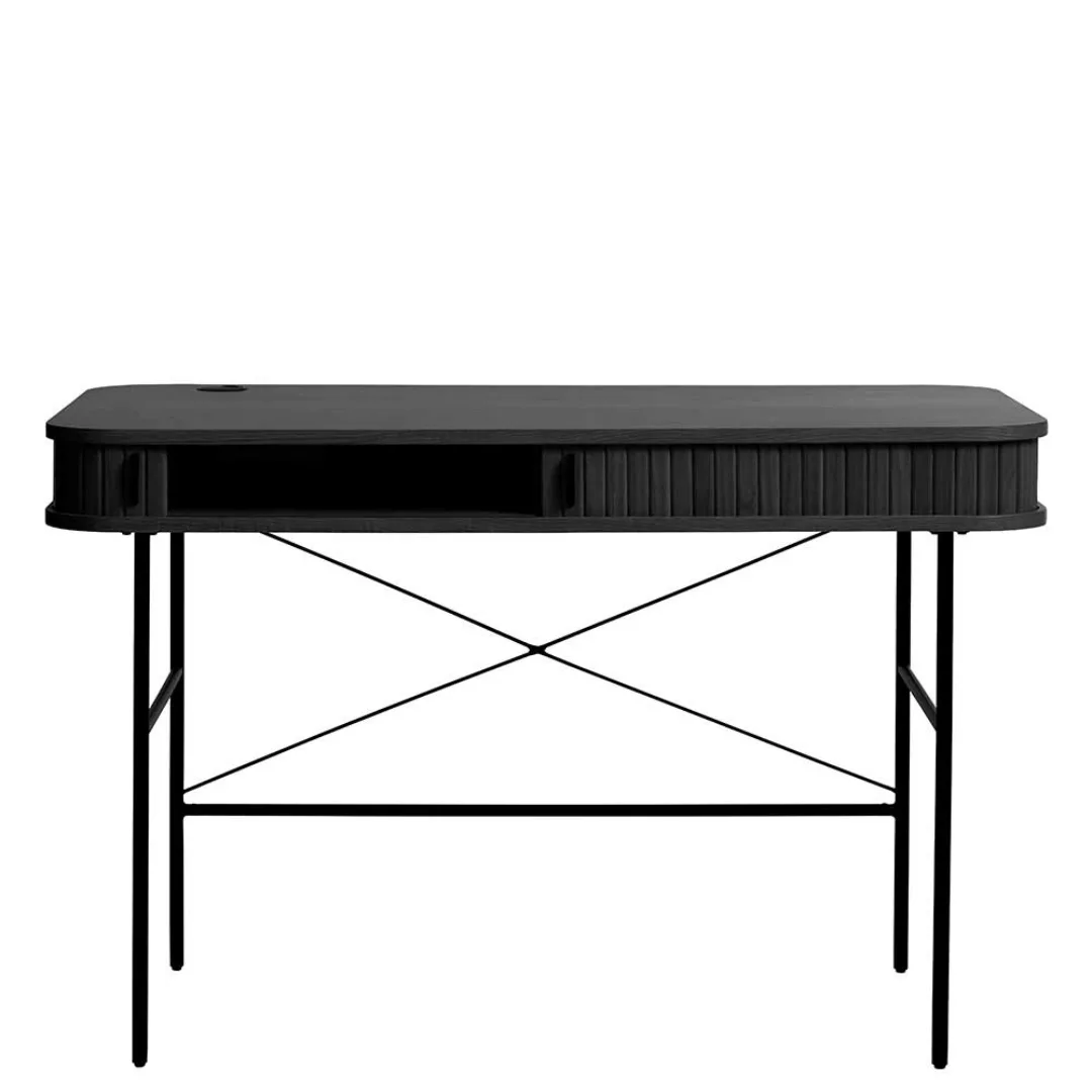 Moderner Home Office Schreibtisch in Schwarz Skandi Design günstig online kaufen