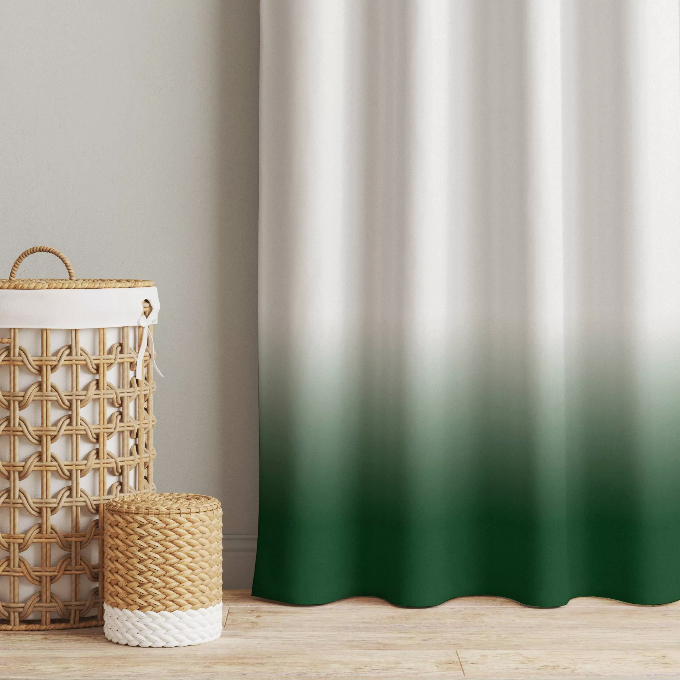 Vorhang Dip-Dye Waldgrün günstig online kaufen