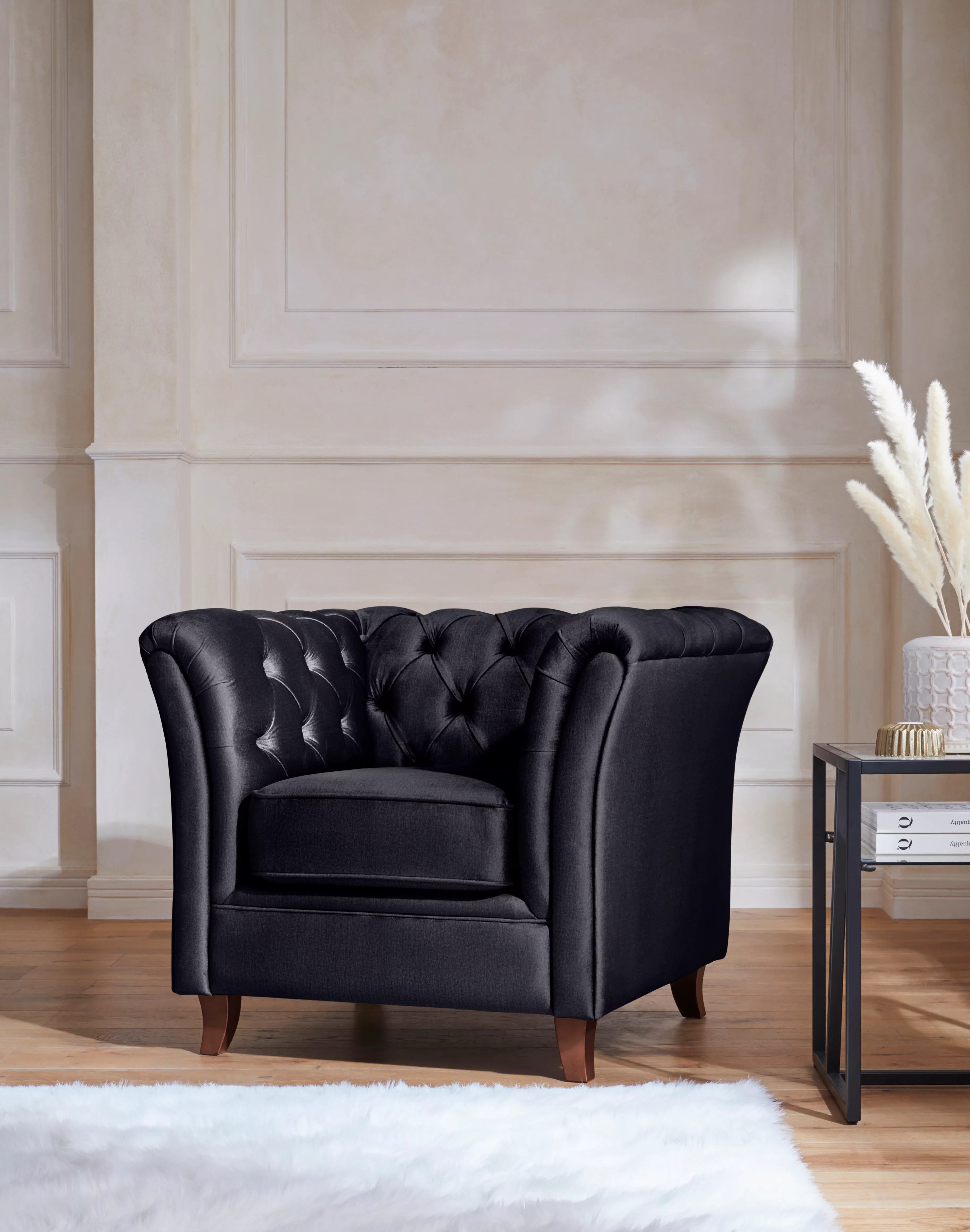 Home affaire Chesterfield-Sessel "Reims Cocktailsessel, Sessel", mit echter günstig online kaufen