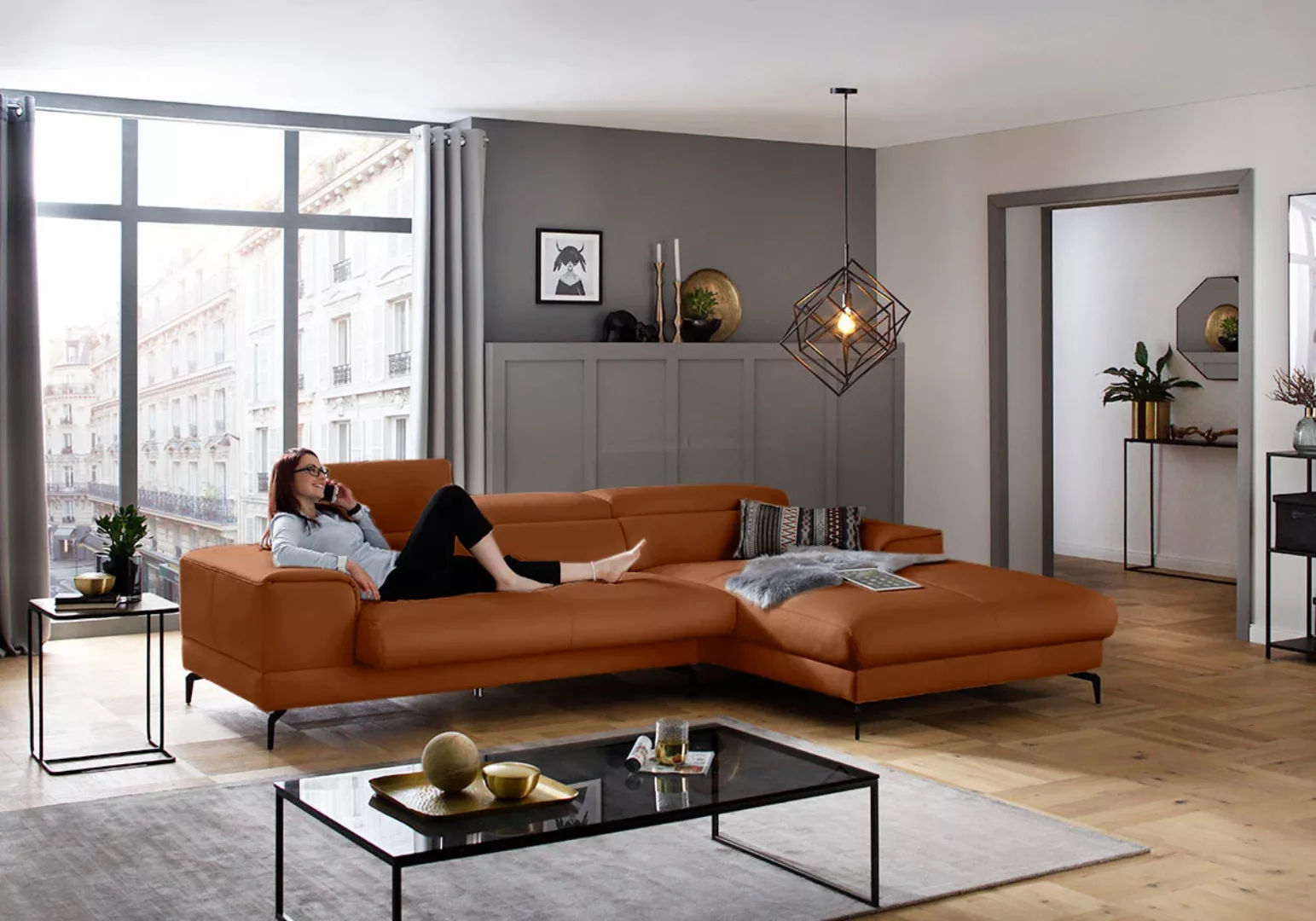 W.SCHILLIG Ecksofa "piedroo, Designsofa mit tollem Sitzkomfort, L-Form", Ko günstig online kaufen