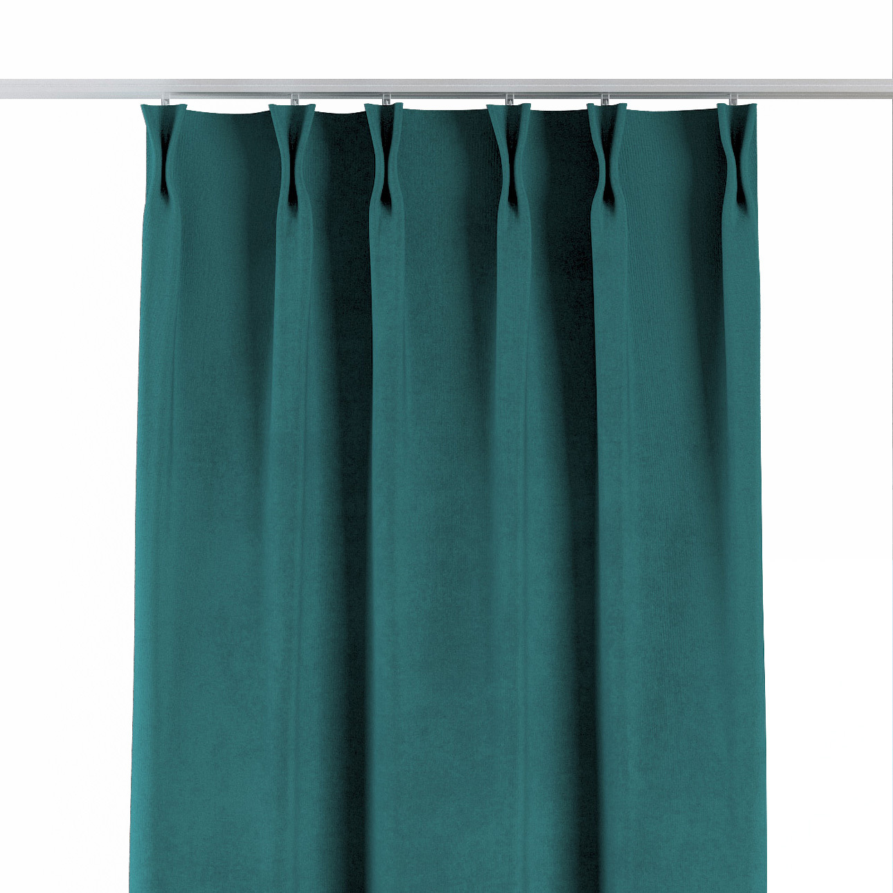Vorhang mit flämischen 2-er Falten, türkis, Crema (178-10) günstig online kaufen