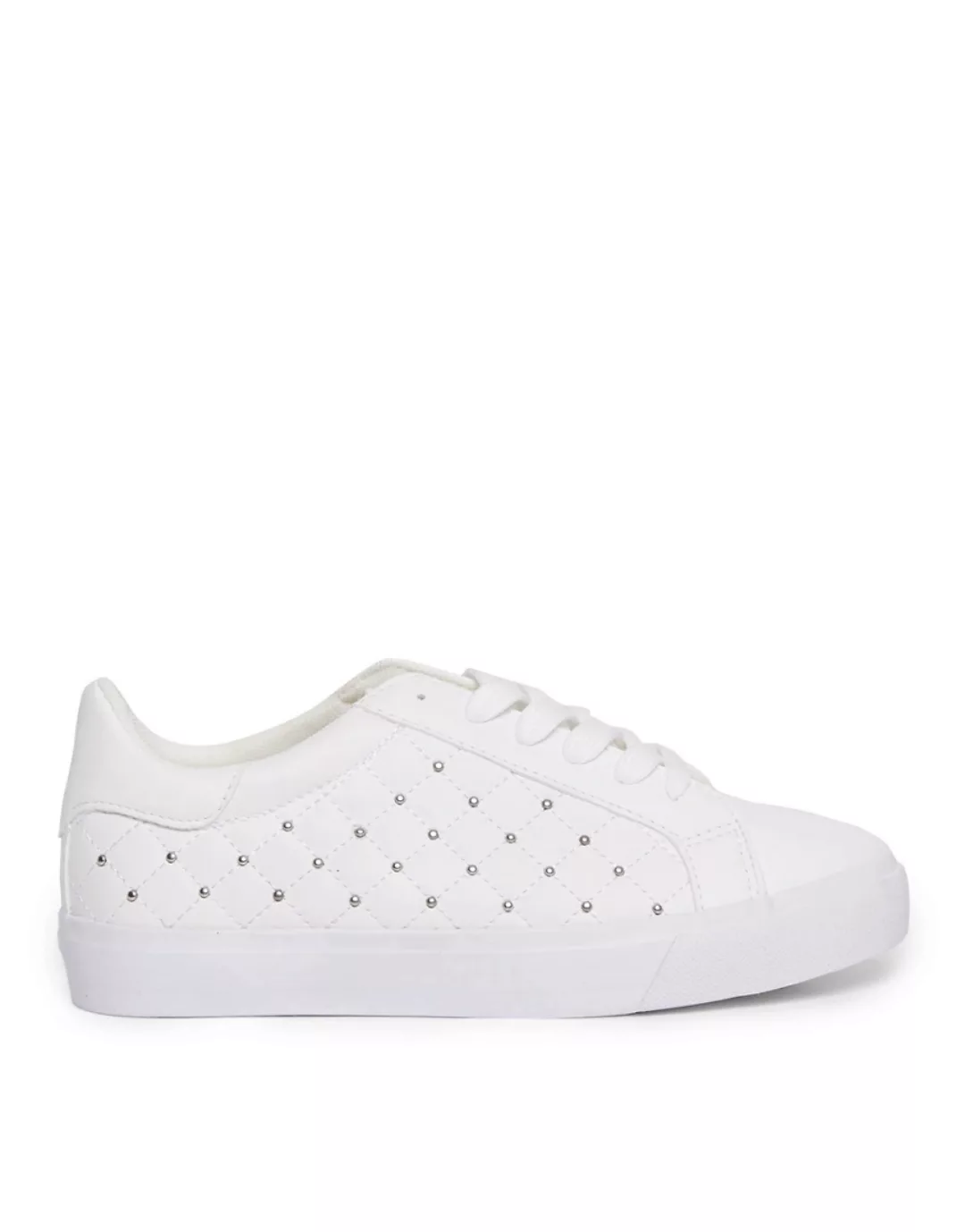 Miss Selfridge – Gesteppte Sneaker in Weiß günstig online kaufen