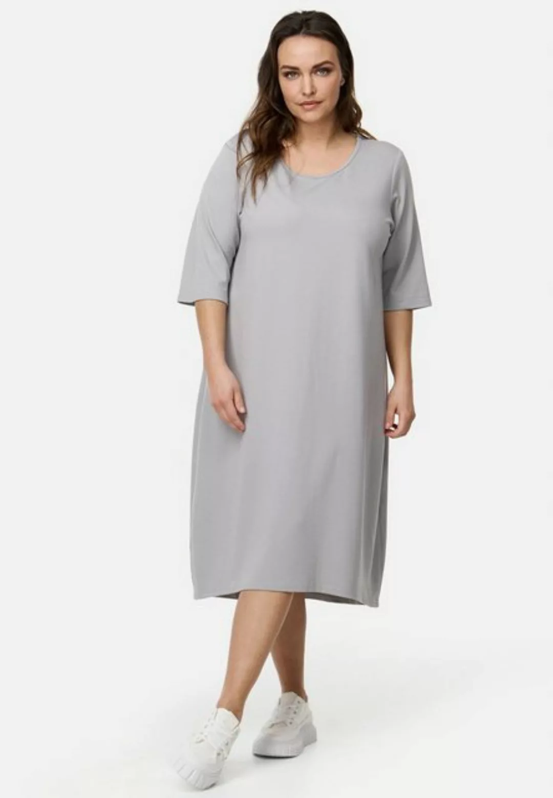 Kekoo Ballonkleid Midi-Kleid 3/4-Ärmel aus weicher Viskose mit Stretch 'Lil günstig online kaufen